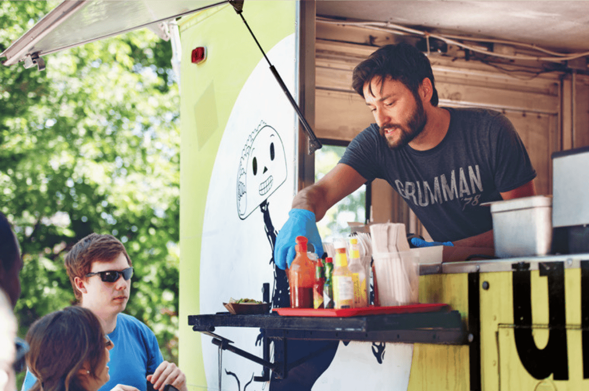 Food truck service window
